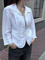 Gerry Weber Witte Linnen Blazer Dames Maat 40 / L