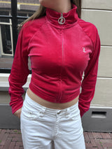 Juicy Couture Roze Velours Track Jacket Dames Maat XXL
