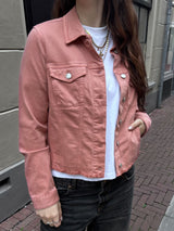 s.Oliver Roze Denim Jacket Dames Maat 38 / M