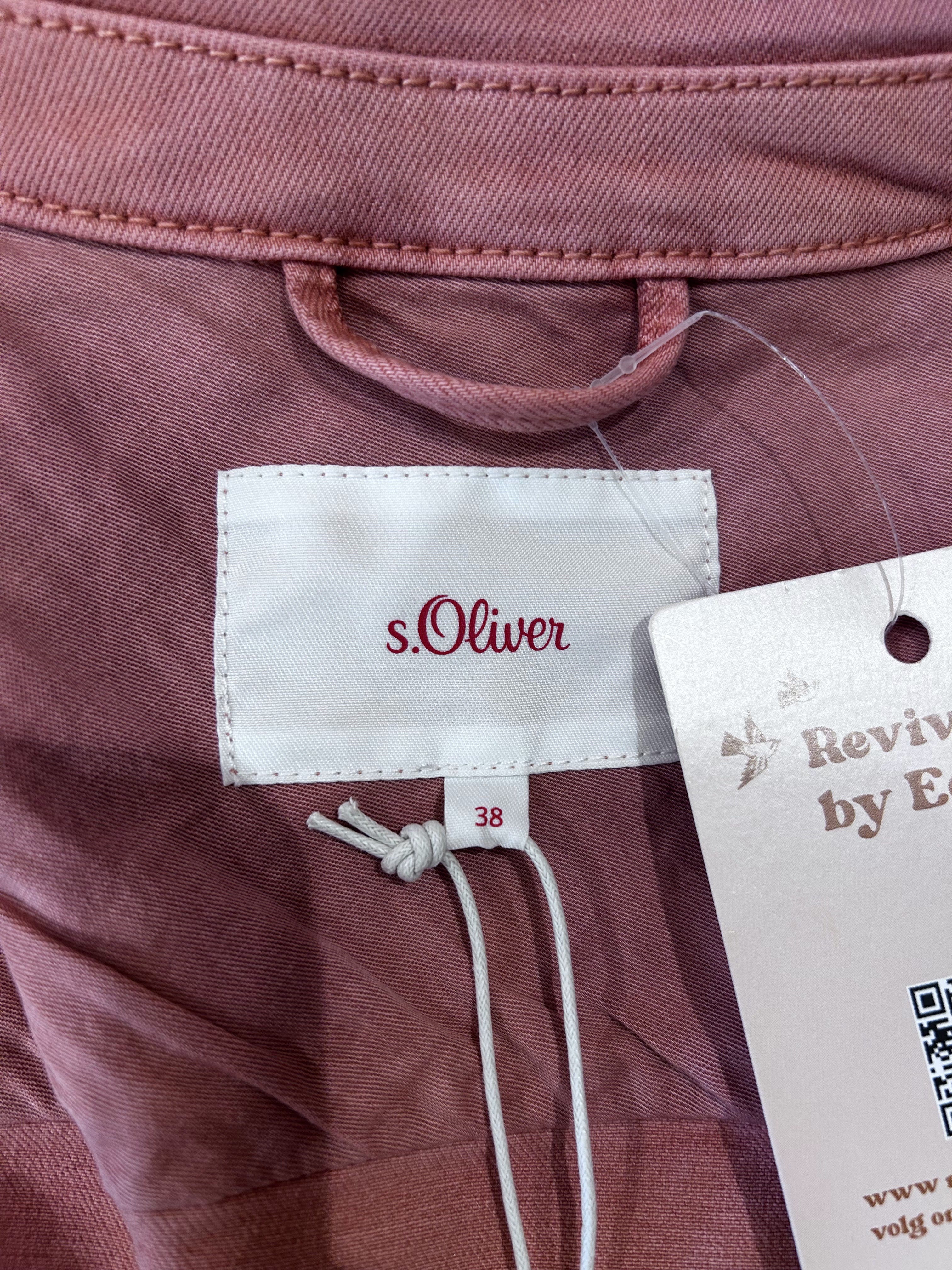 s.Oliver Roze Denim Jacket Dames Maat 38 / M