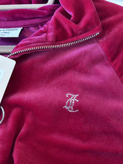 Juicy Couture Roze Velours Track Jacket Dames Maat XXL