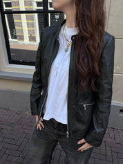Gerry Weber Zwart Leren Jack Dames Maat 40 / L
