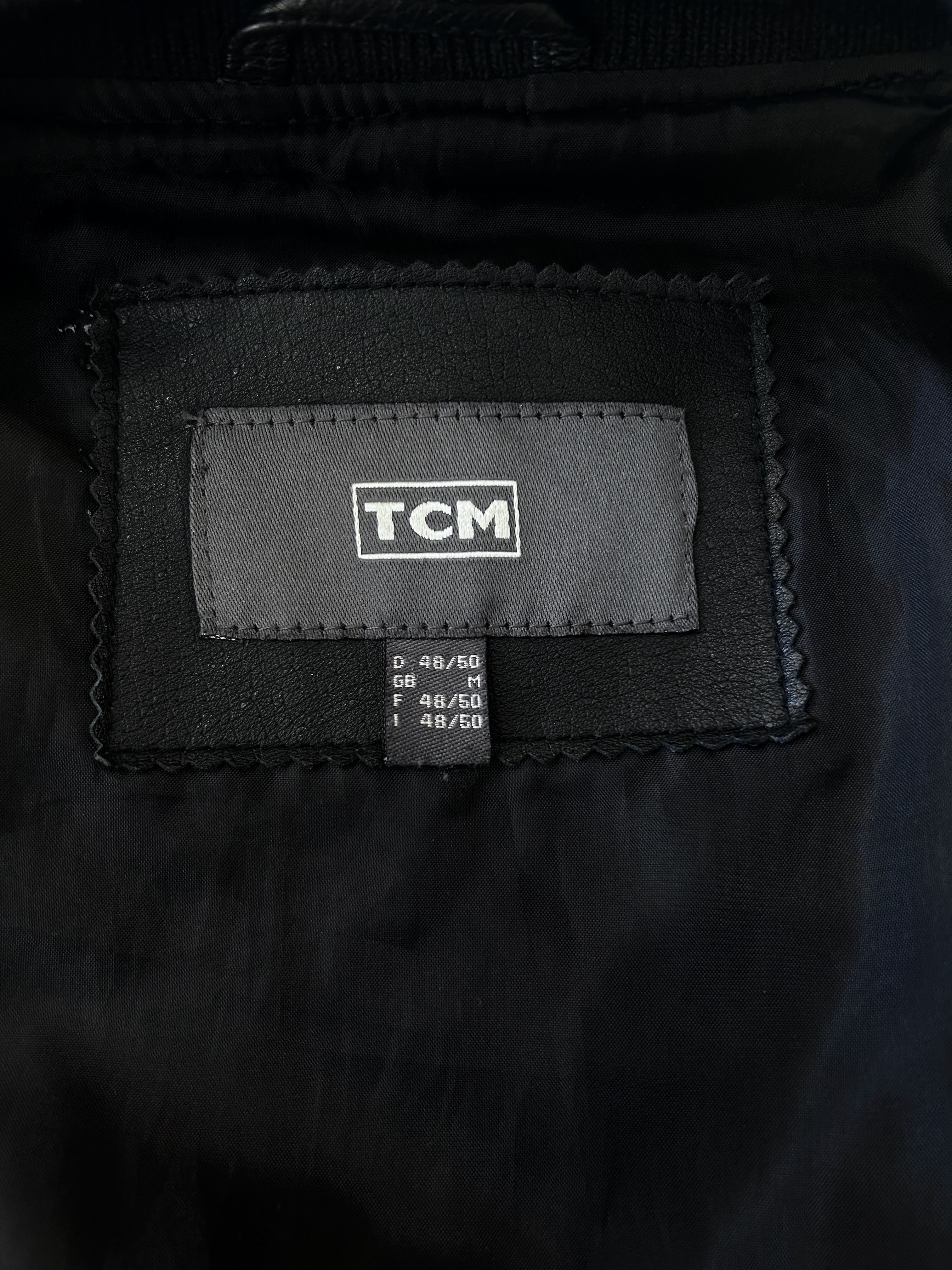 TCM Zwarte Leren Bomberjack Dames M