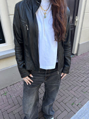 Sefa Leather Zwart Lamsleren Jack Dames Maat 42 / XL