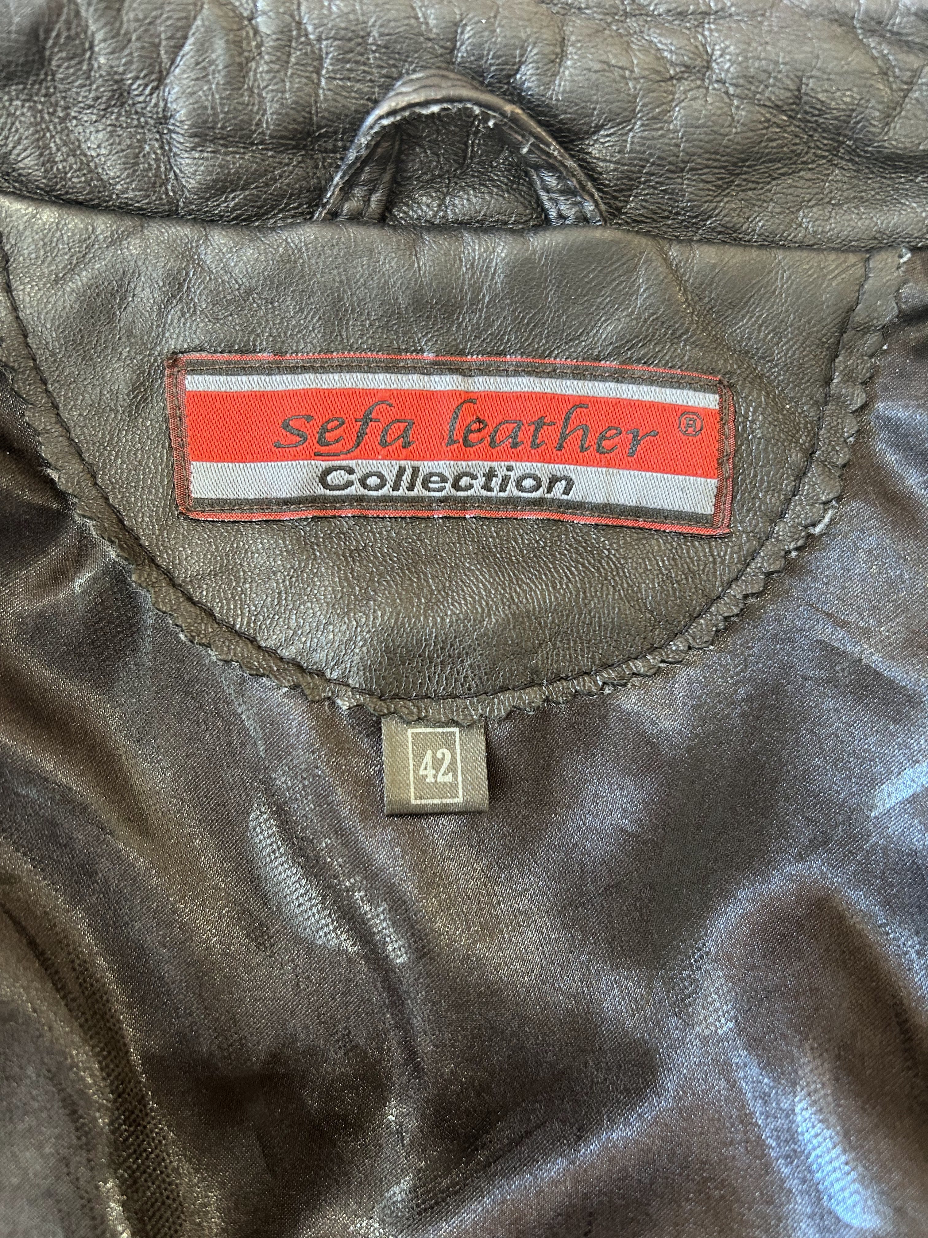 Sefa Leather Zwart Lamsleren Jack Dames Maat 42 / XL