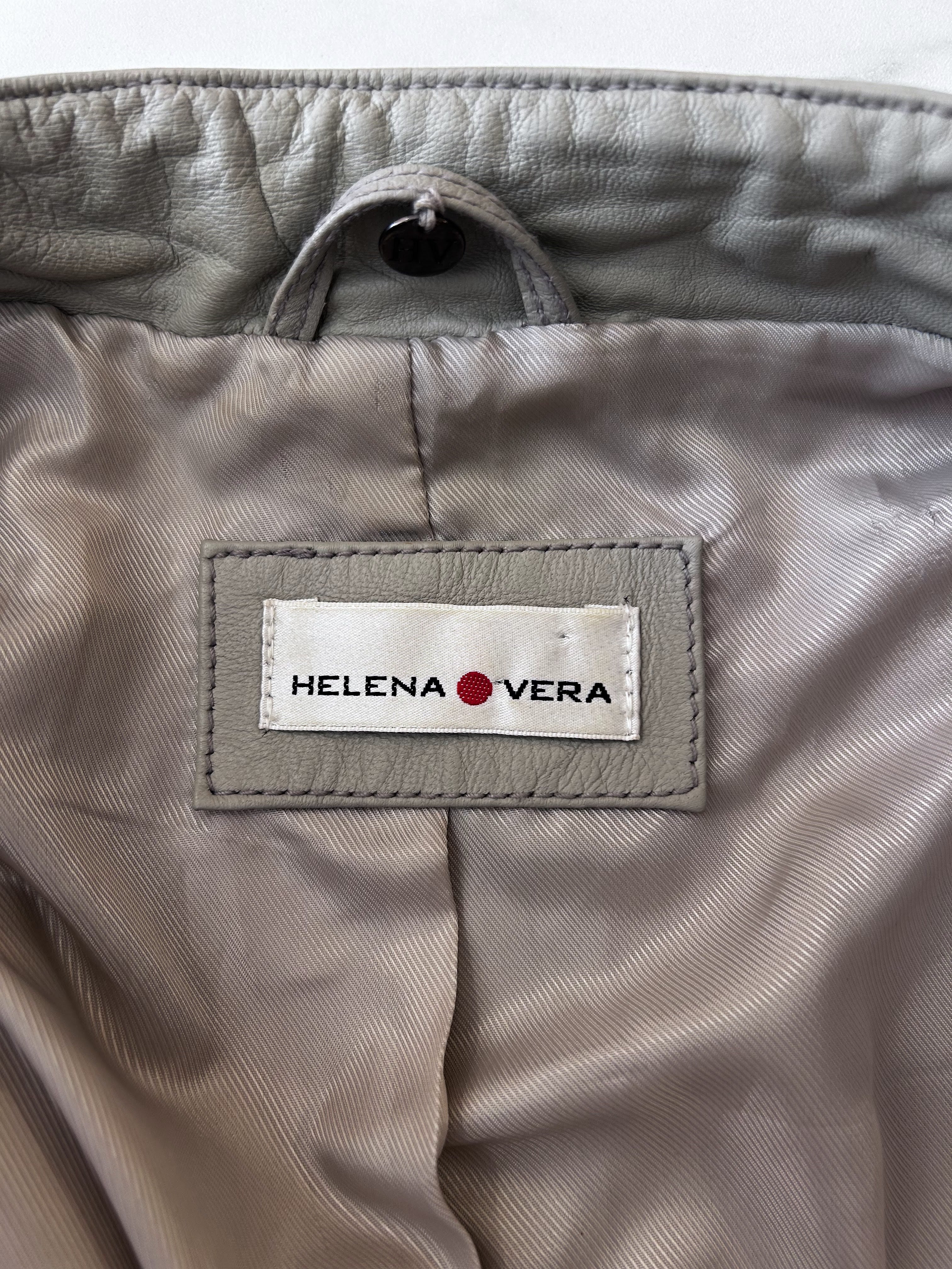 Helena Vera Lichtgrijs Leren Jack Dames Maat 42 / XL