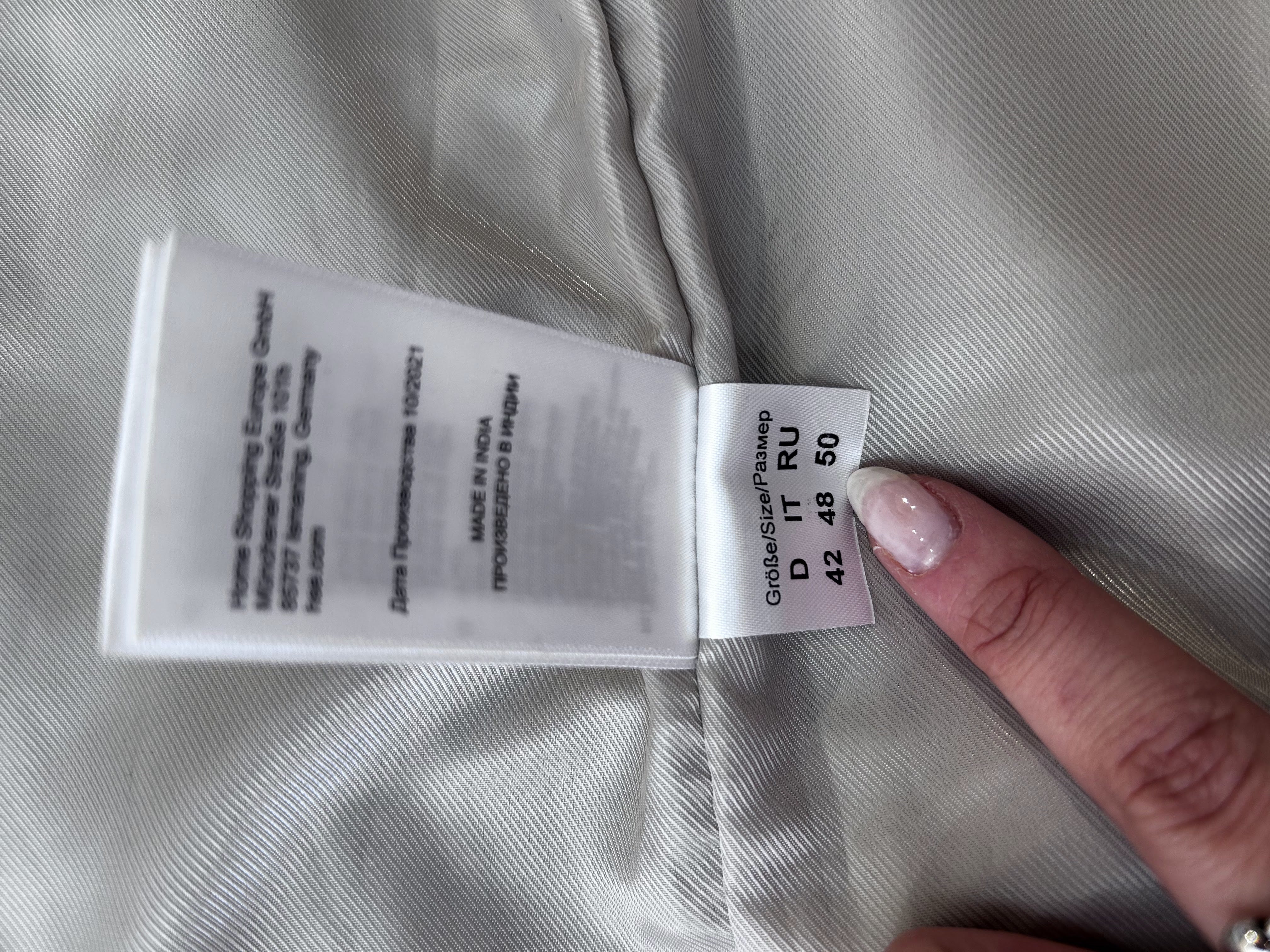Helena Vera Lichtgrijs Leren Jack Dames Maat 42 / XL
