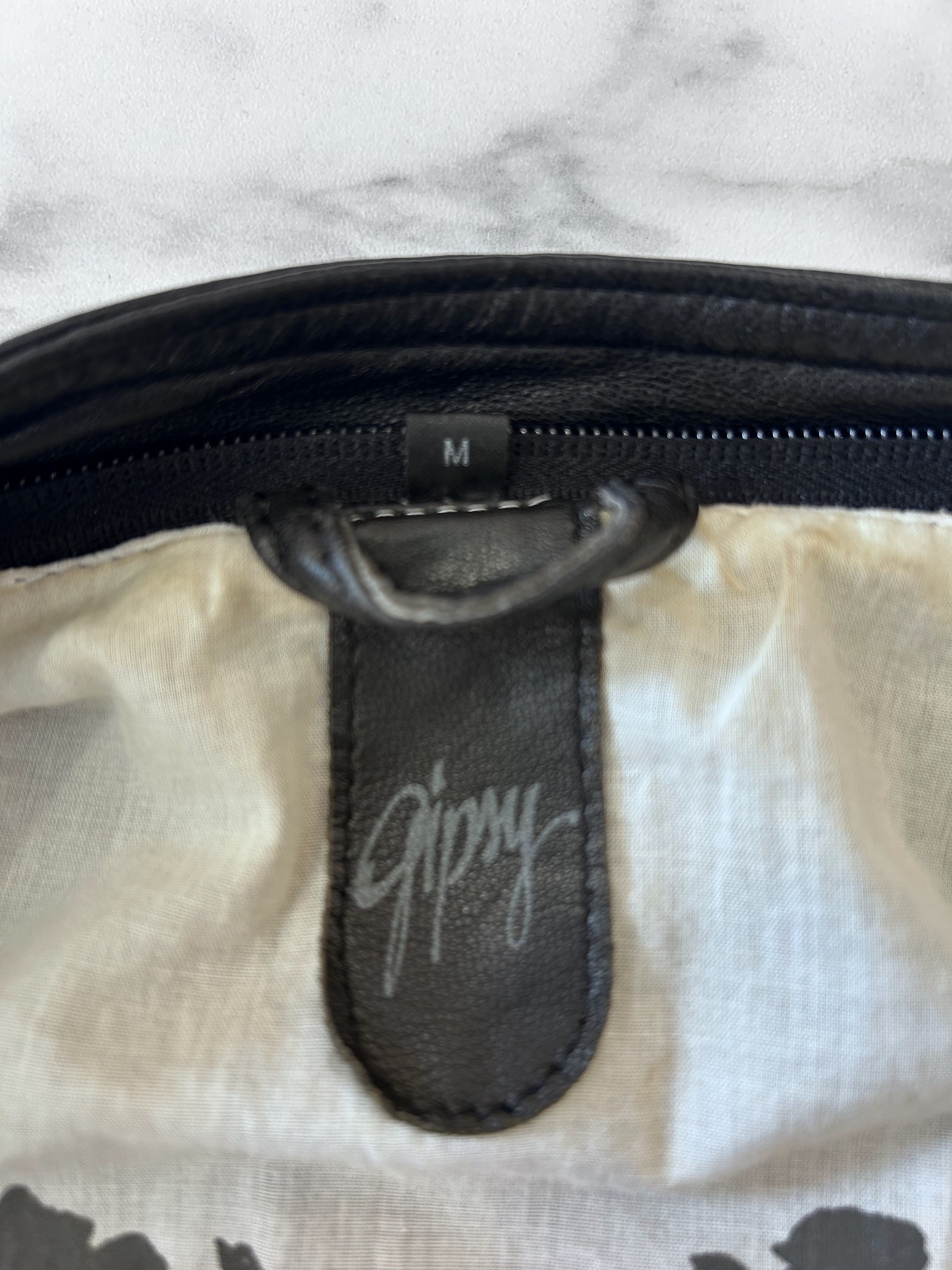 Zwart Leren Bikerjack Gipsy Dames Maat M