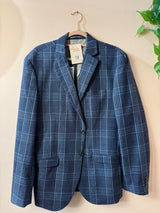 Selected Homme Geruite Blazer Donkerblauw Lichtblauw EU 52