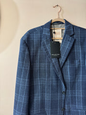 Selected Homme Geruite Blazer Donkerblauw Lichtblauw EU 52
