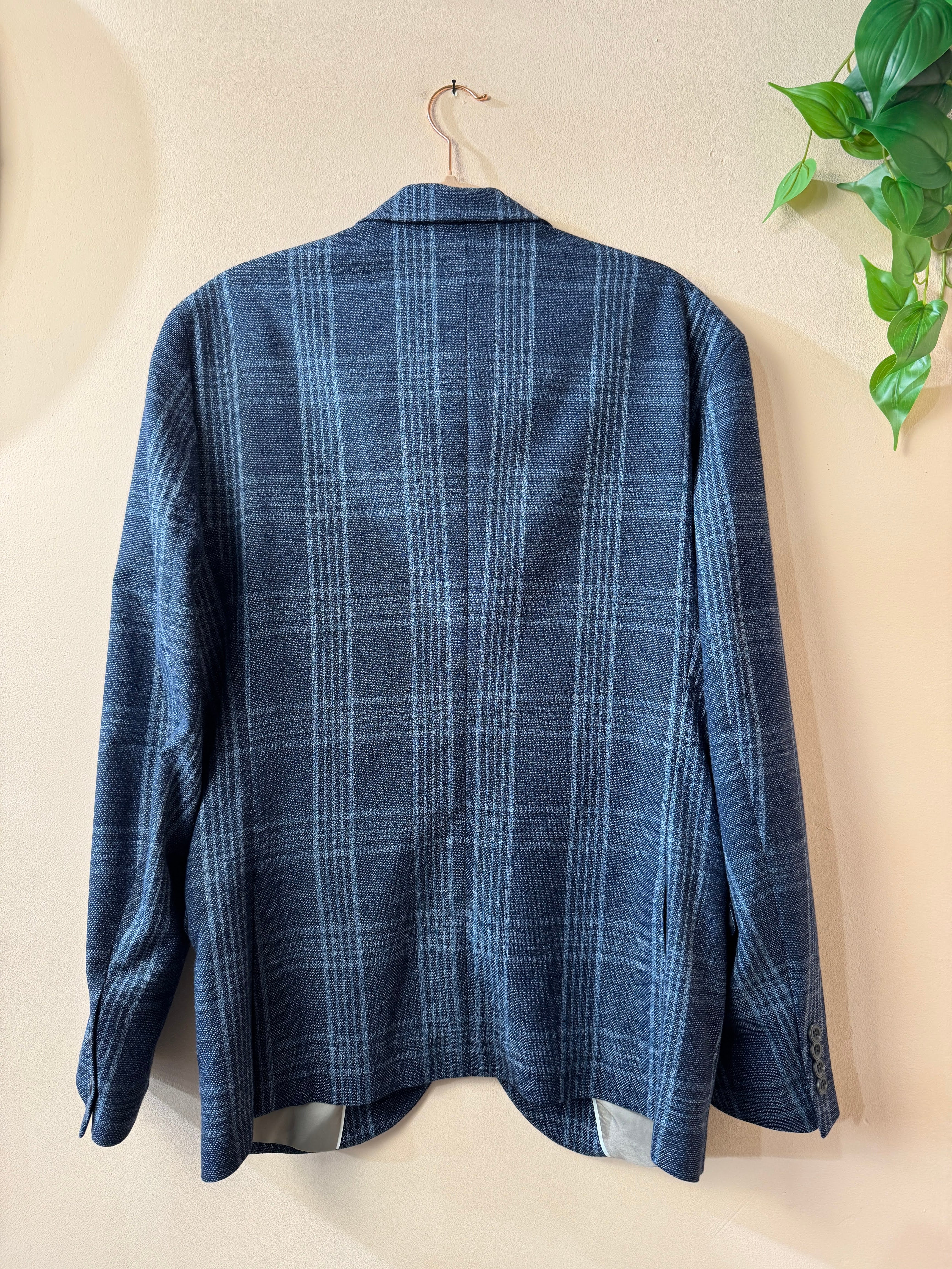 Selected Homme Geruite Blazer Donkerblauw Lichtblauw EU 52