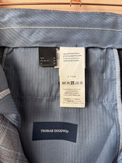 Thomas Goodwin 3-Delig Heren Pak Geruit Lichtblauw Slim Fit Maat 50