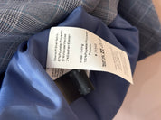 Thomas Goodwin 3-Delig Heren Pak Geruit Lichtblauw Slim Fit Maat 50