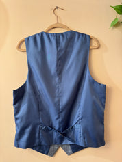 Thomas Goodwin 3-Delig Heren Pak Geruit Lichtblauw Slim Fit Maat 50