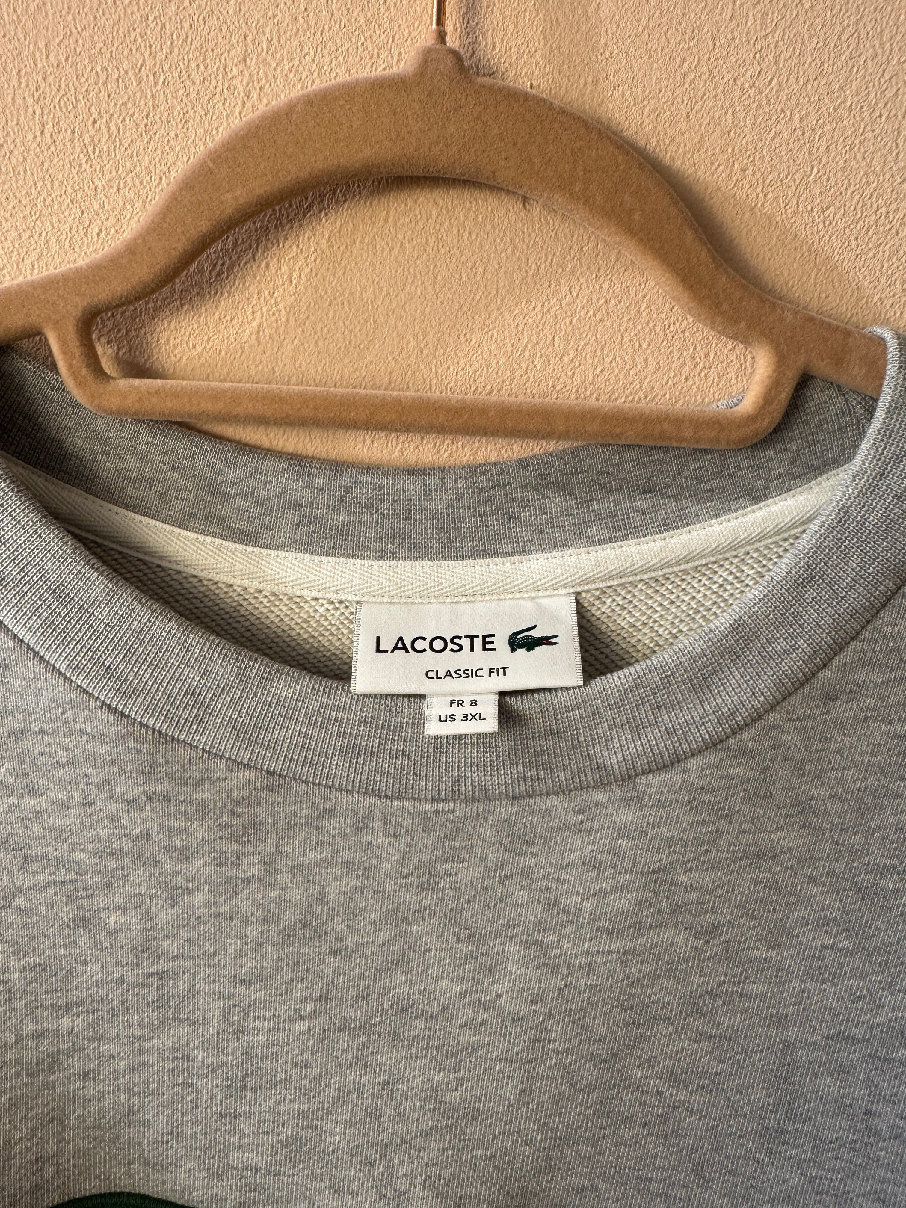 Lacoste Colorblock Sweater Grijs Beige Groen Heren 3XL