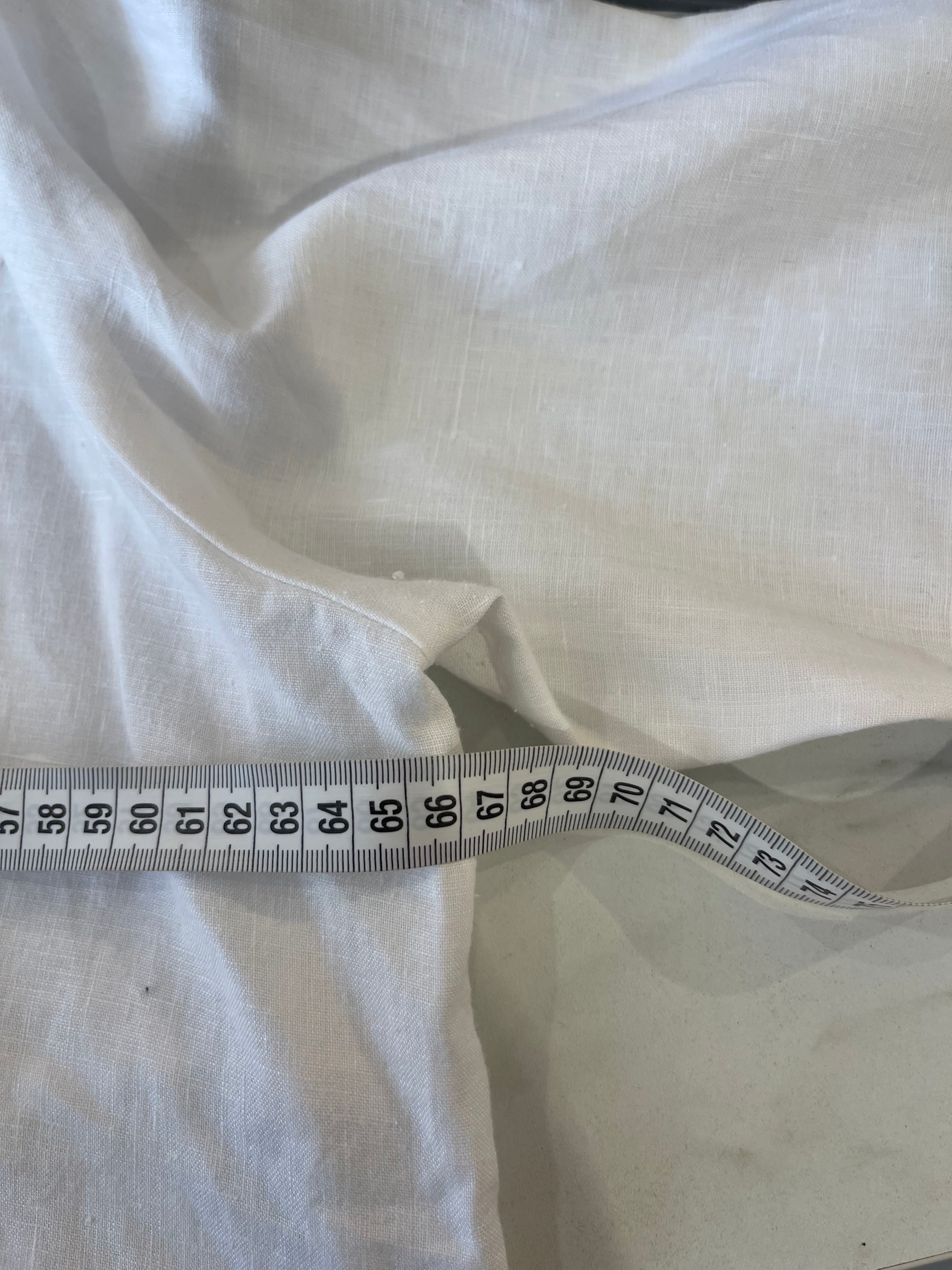 Dames Witte Linnen Tuniek Blouse Boho Kant Details Maat XXL