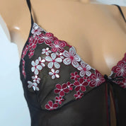 Le Jardin Bloemen Top  Maat L Y2K Vintage