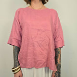 DESRAY Roze Linnen Blouse Dames EU 36 / S