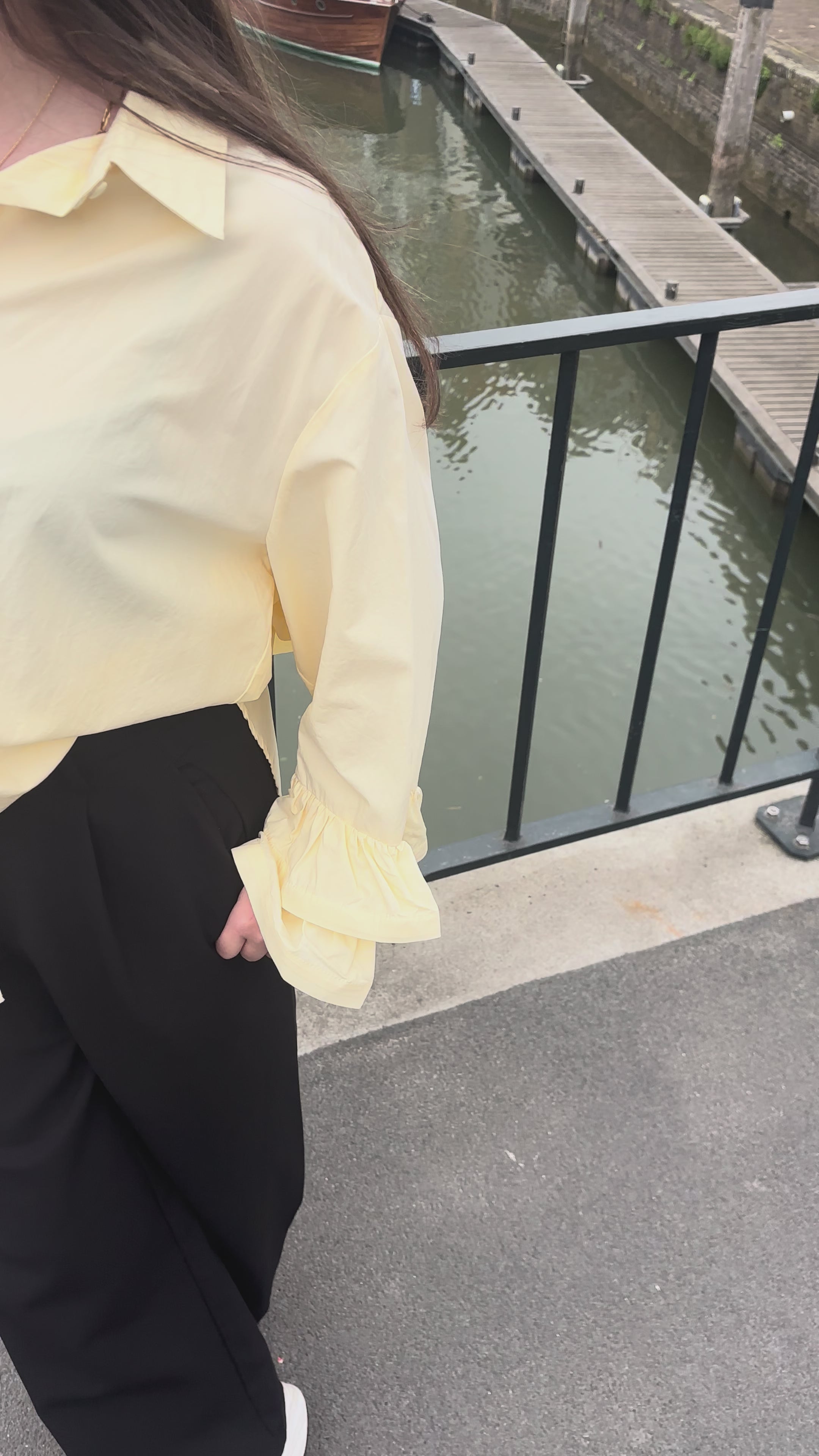 Pastel Gele Blouse Oversized Fit