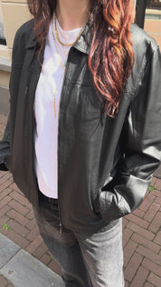 Zwart Leren Jacket – JCC Collection | Maat 46 / 3XL