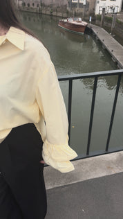 Pastel Gele Blouse Oversized Fit