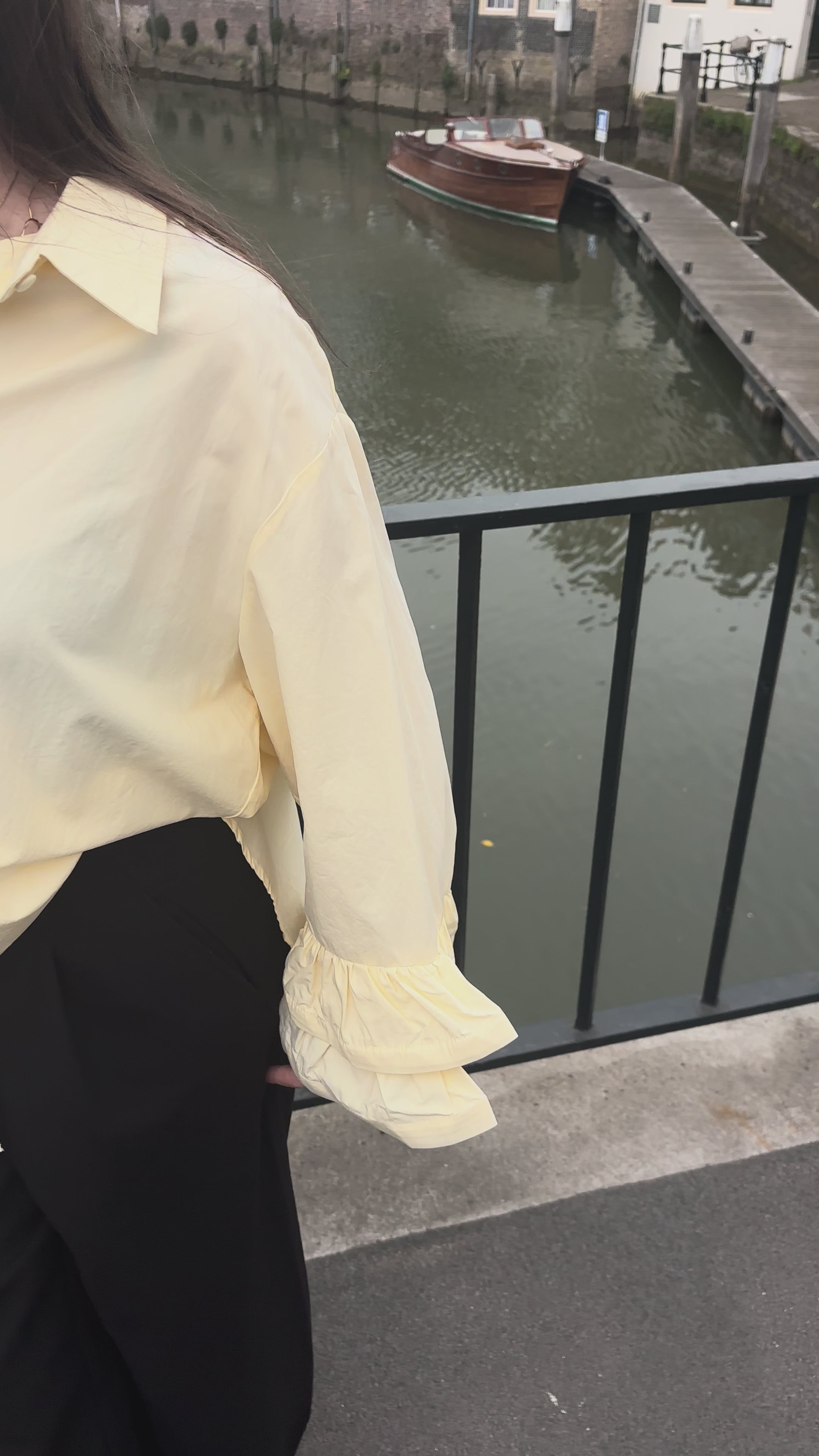 Pastel Gele Blouse Oversized Fit